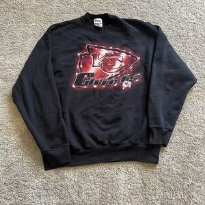Vintage 90s Pro Player Kansas City Chiefs NFL Crewneck Sweatshirt‎ Men's 2XL